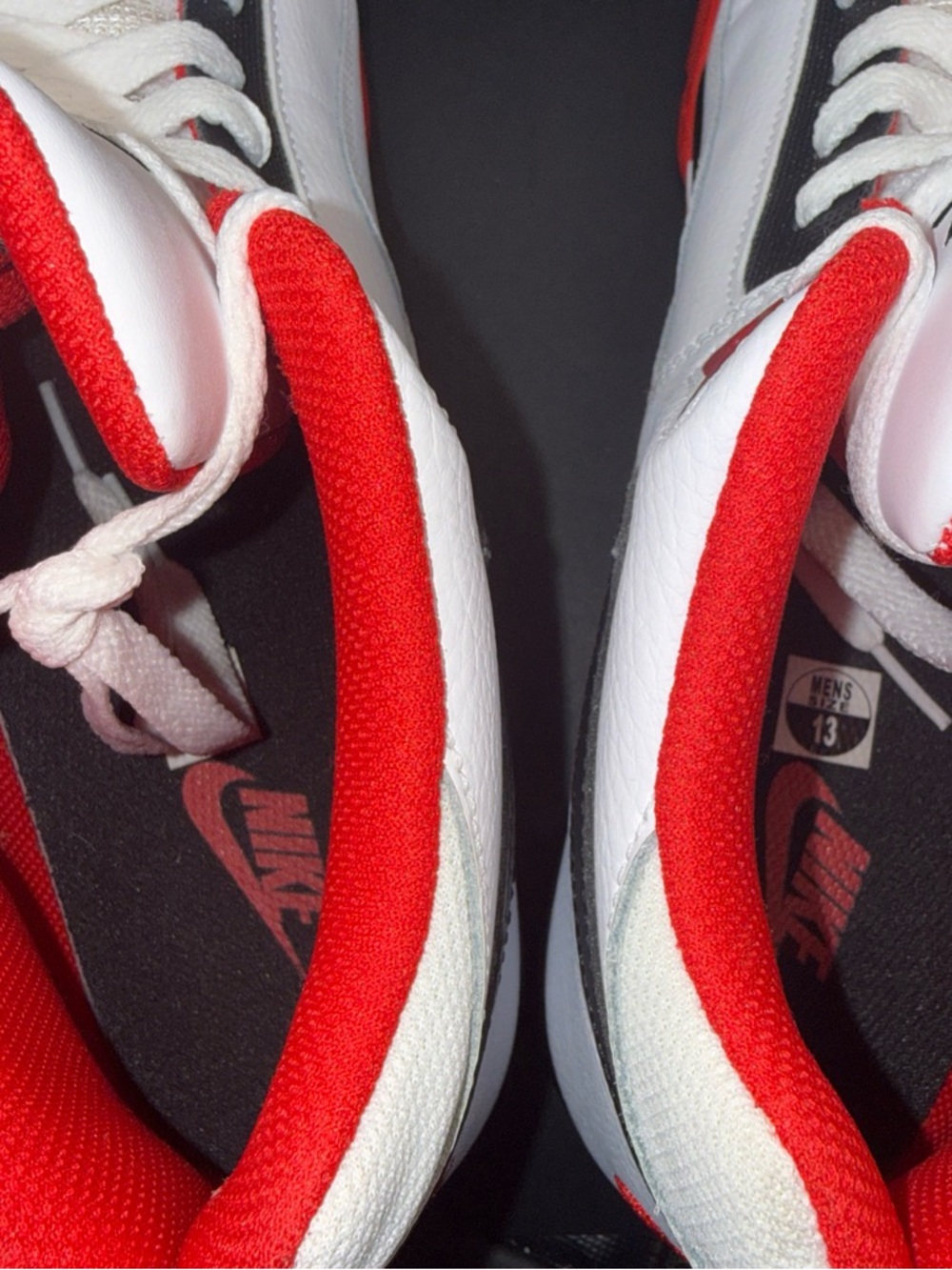 Nike White and Red Air Flight Sneakers - Picture 4 of 10